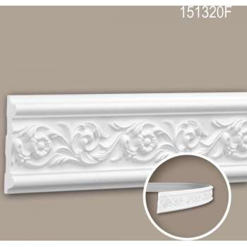 Wandlijst 151320F Profhome Lijstwerk flexibele lijst Sierlijst rococo barok stijl wit 2 m