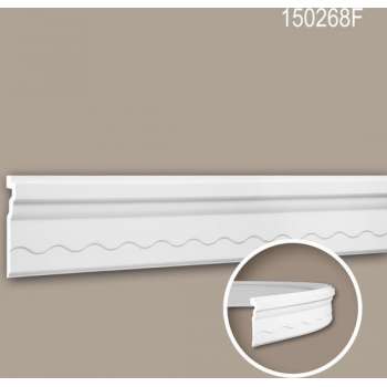 Kroonlijst 150268F Profhome Lijstwerk flexibele lijst Sierlijst neo-empire stijl wit 2 m
