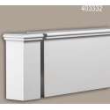 Eindelement Profhome 403332 Exterieur lijstwerk Sierelement Gevelelement modern design wit