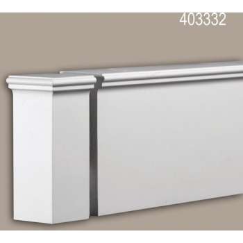 Eindelement Profhome 403332 Exterieur lijstwerk Sierelement Gevelelement modern design wit