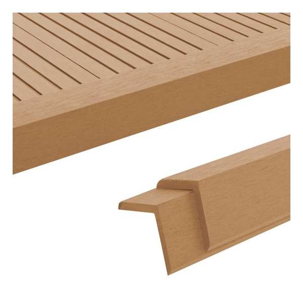 Terras hoekplinten 170 cm HKC teakkleur 5 st Terras hoekplinten 170 cm HKC teakkleur 5 st