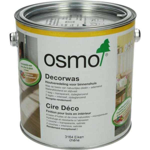 Decorwas - Osmo - TR3164 - Eiken - Kant-en-Klaar - 2,5L Decorwas - Osmo - TR3164 - Eiken - Kant-en-Klaar - 2,5L