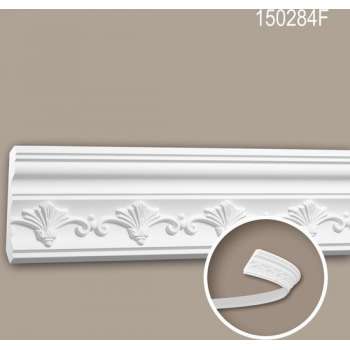 Kroonlijst 150284F Profhome Lijstwerk flexibele lijst Sierlijst neo-empire stijl wit 2 m