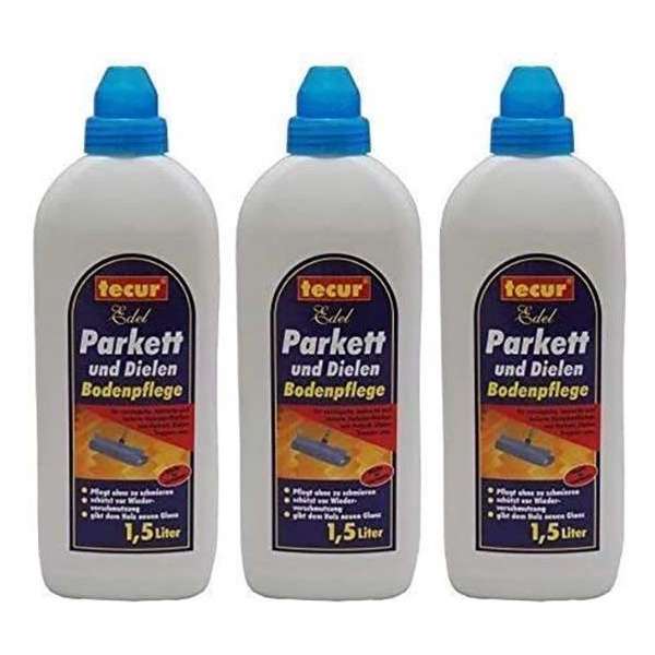 3 x 1.5L tecur noble parket en planken vloeronderhoud, parketreiniger, onderhoud