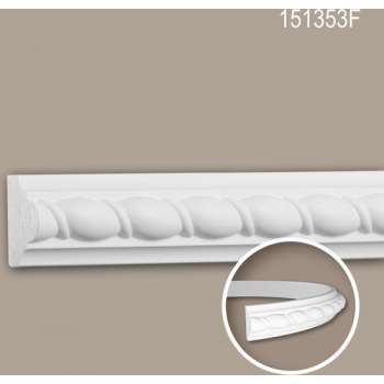 Wandlijst 151353F Profhome Lijstwerk flexibele lijst Sierlijst neo-empire stijl wit 2 m