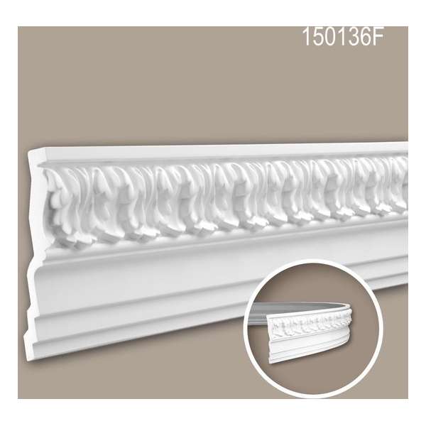Kroonlijst 150136F Profhome Sierlijst flexibele lijst Lijstwerk tijdeloos klassieke stijl wit 2 m Kroonlijst 150136F Profhome Sierlijst flexibele lijst Lijstwerk tijdeloos klassieke stijl wit 2 m