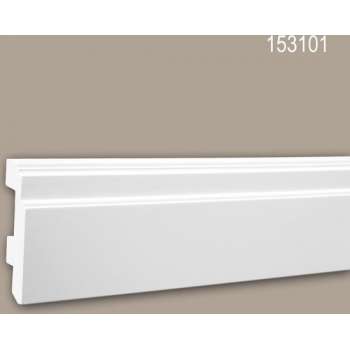 Plint 153101 Profhome Lijstwerk Sierlijst modern design wit 2 m