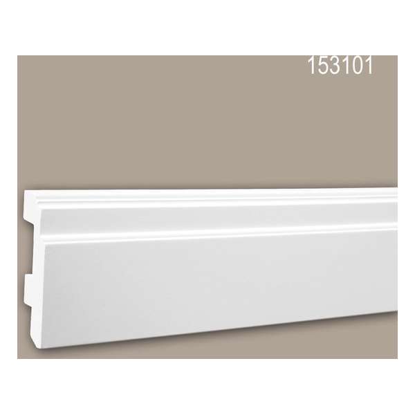 Plint 153101 Profhome Lijstwerk Sierlijst modern design wit 2 m Plint 153101 Profhome Lijstwerk Sierlijst modern design wit 2 m