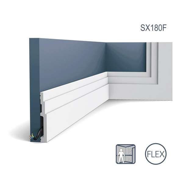 Plinte Orac Decor SX180F MODERN HIGH LINE flexibele lijst Sierlijst modern design wit 2m Plinte Orac Decor SX180F MODERN HIGH LINE flexibele lijst Sierlijst modern design wit 2m
