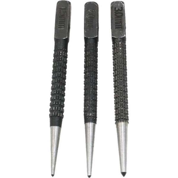 Drevel set - 3 delig - centerpunten Drevel set - 3 delig - centerpunten
