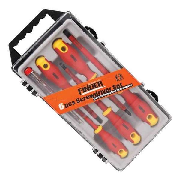 Finder Tools Geïsoleerde Schroevendraaier Set 6-delig