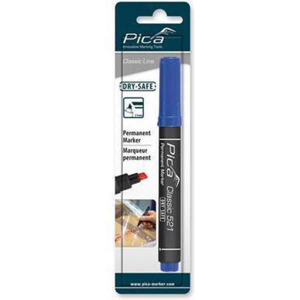 Pica 521/41 Perm. Marker 2-6mm beitel blauw, blis Pica 521/41 Perm. Marker 2-6mm beitel blauw, blis