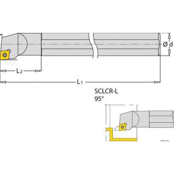 Huvema Linkse ISO Binnendraaibeitel 95° Positief - S16M SCLCL 06