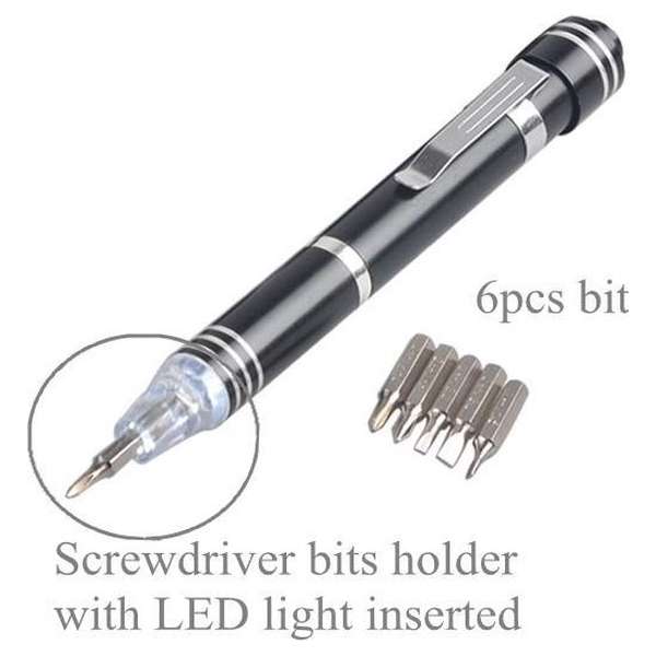 Schroevendraaier bit set 6 delig - Telefoon - Laptops - Computers - LED verlichting