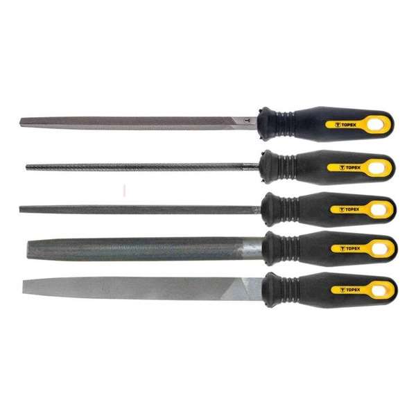 TOPEX metaalvijlenset 5 delig 200mm TOPEX metaalvijlenset 5 delig 200mm