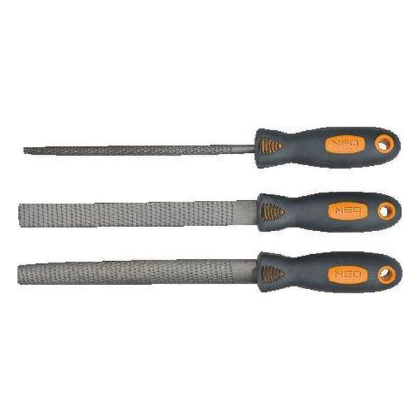 Neo Tools Houtraspset 200mm, Grofte 2, 3 Dlg, T12 Staal