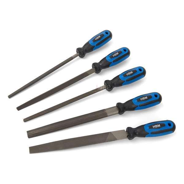 HBM 5 Delige Professionele Vijlenset 200 mm. HBM 5 Delige Professionele Vijlenset 200 mm.