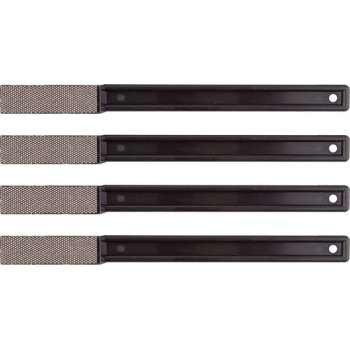 KGS PRO Diamant-handvijlen, 4 stuks (43x12 mm, plat, Zwart (grit 120))