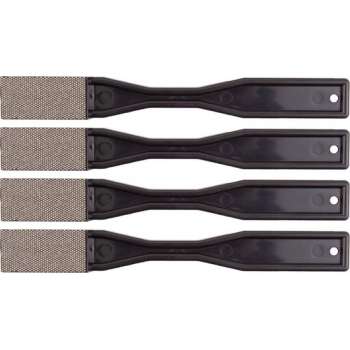 KGS PRO Diamant-handvijlen, 4 stuks (38x19 mm, plat, Zwart (grit 120))