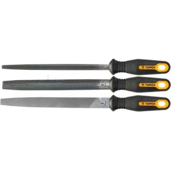 TOPEX metaalvijlenset 3 delig 200mm