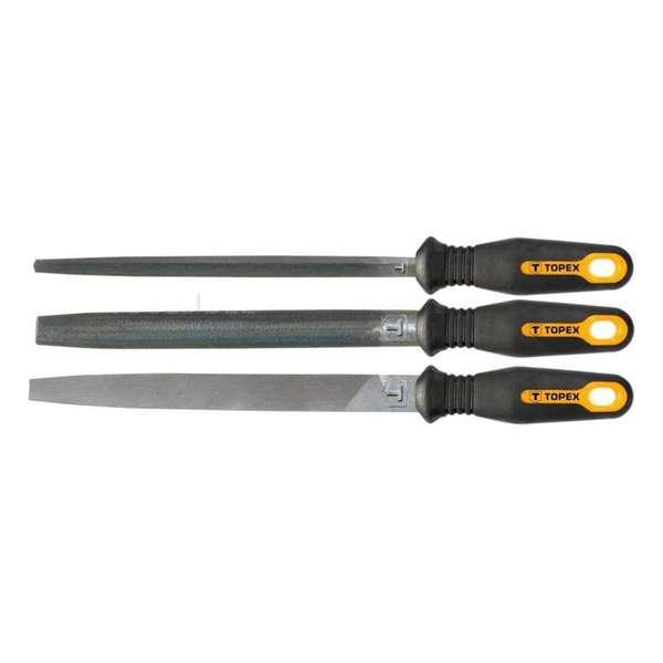 TOPEX metaalvijlenset 3 delig 200mm TOPEX metaalvijlenset 3 delig 200mm