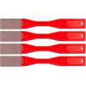 KGS PRO Diamant-handvijlen, 4 stuks (38x19 mm, plat, Rood (grit 200))