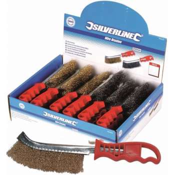 Silverline Staalborstel displaydoos, 24 stuks