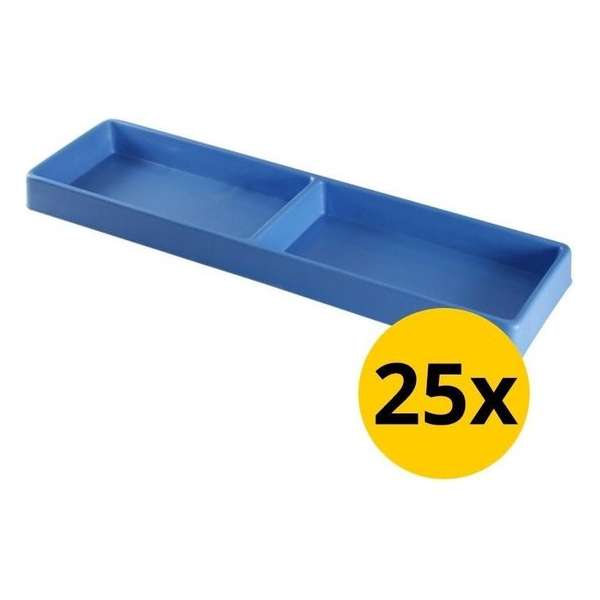 Datona® Vakverdeling lang met 2 compartimenten - 25 stuks - Blauw Datona® Vakverdeling lang met 2 compartimenten - 25 stuks - Blauw