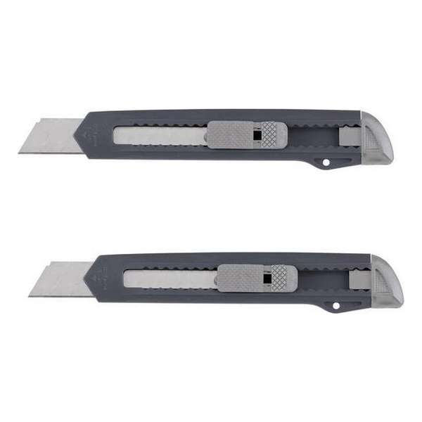 2x stuks afbreekmessen / breekmessen - 18 mm - uitschuifmes / hobbymes 2x stuks afbreekmessen / breekmessen - 18 mm - uitschuifmes / hobbymes