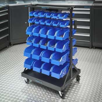 Datona® Verrijdbaar opbergsysteem met 60 voorraadbakken