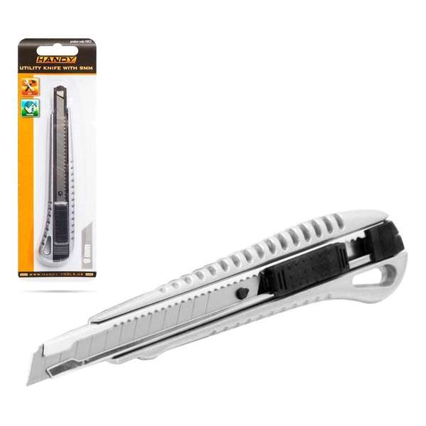 HANDY - Stanleymes - Afbreekmes - Metalen behuizing - 9MM HANDY - Stanleymes - Afbreekmes - Metalen behuizing - 9MM