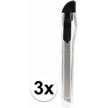 3 breekmesjes 13,5 cm zwart