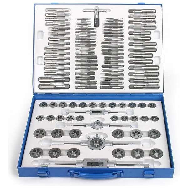 110-delige Tap-en snij set (Metrisch,BSW,BSF) 110-delige Tap-en snij set (Metrisch,BSW,BSF)