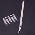 Plastic Hobby Mesje Precisie - Scalpel mes mesjes - Hobby mes - Precisie Gereedschap - Met 5 gratis mesjes - Wit