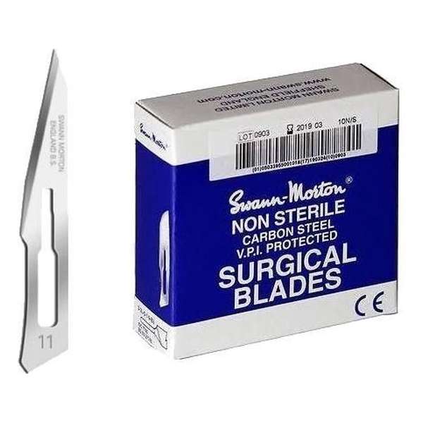 Swann Morton 0103 Scalpelmesje Chirurgie Mesjes - Non Steriel No.11 Swann Morton 0103 Scalpelmesje Chirurgie Mesjes - Non Steriel No.11