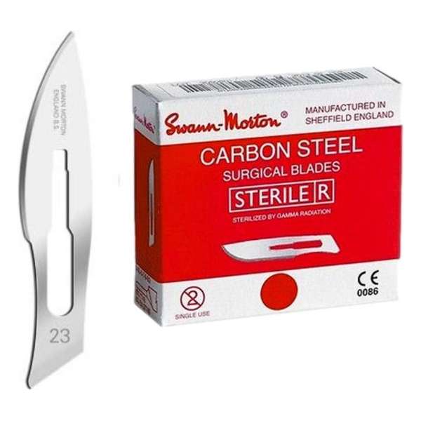 Swann Morton 0210 Scalpelmesje Chirurgie Mesjes - Steriel No.23 Swann Morton 0210 Scalpelmesje Chirurgie Mesjes - Steriel No.23