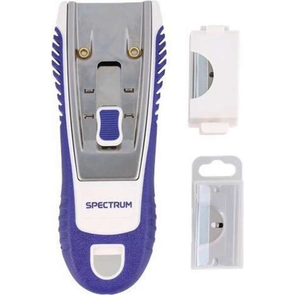 Spectrum glasschraper met 9 mesjes Spectrum glasschraper met 9 mesjes