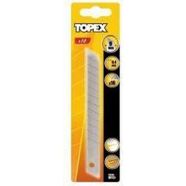 Topex afbreekmesje 9mm 10st Topex afbreekmesje 9mm 10st