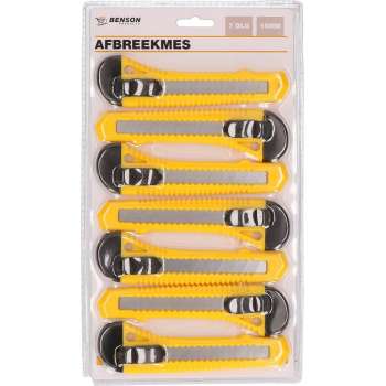 Afbreekmessen /hobbymessen set van 7 stuks - breekmesjes