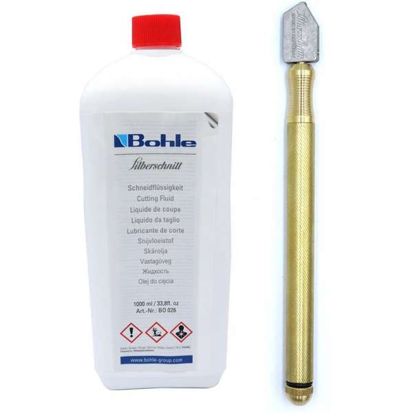 Silberschnitt Glassnijder type 5000 met 1000ml glas snij olie Silberschnitt Glassnijder type 5000 met 1000ml glas snij olie