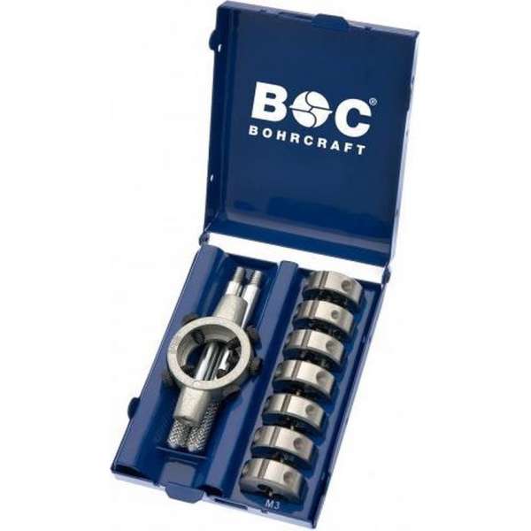 Bohrcraft Snijplatenset 8-delig M3 - M12 Bohrcraft Snijplatenset 8-delig M3 - M12