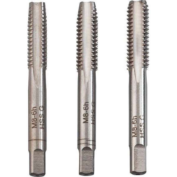 KWB Handmatige schroefdraadtappen, 3-delig - 443312 KWB Handmatige schroefdraadtappen, 3-delig - 443312