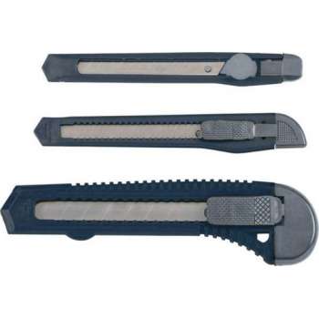 Messenset kwb - hobby afbreekmesjes - messenset - 3-delig - 9 mm + 18 mm