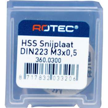 Rotec HSS Ronde snijplaat M3
