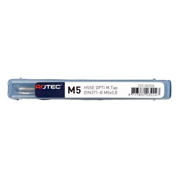 Rotec Machinetap metrisch Opti-line DIN371 doorlopend M5 Rotec Machinetap metrisch Opti-line DIN371 doorlopend M5