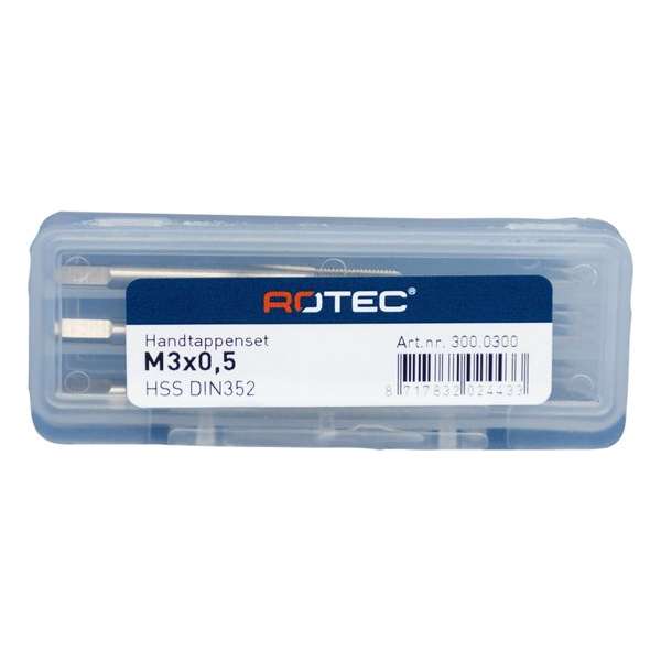 Rotec HSS Handtappenset M3x0,5 3 stuks Rotec HSS Handtappenset M3x0,5 3 stuks