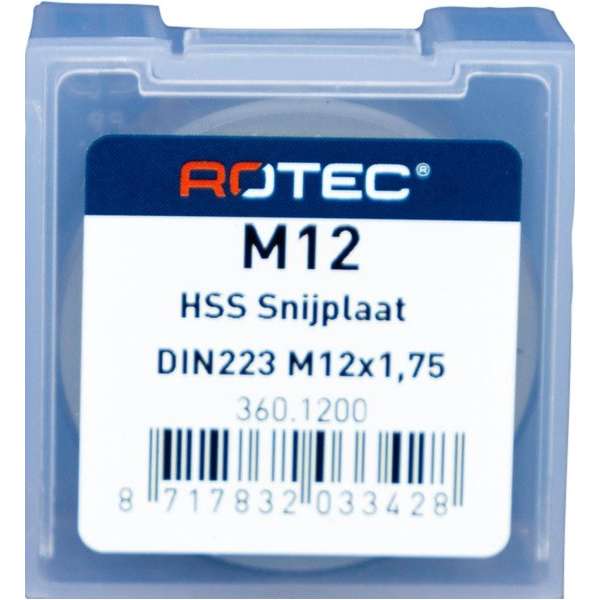 Rotec HSS Ronde snijplaat M12 Rotec HSS Ronde snijplaat M12