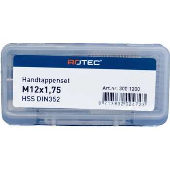 Rotec HSS HandtappensetM12x1,75  3 stuks