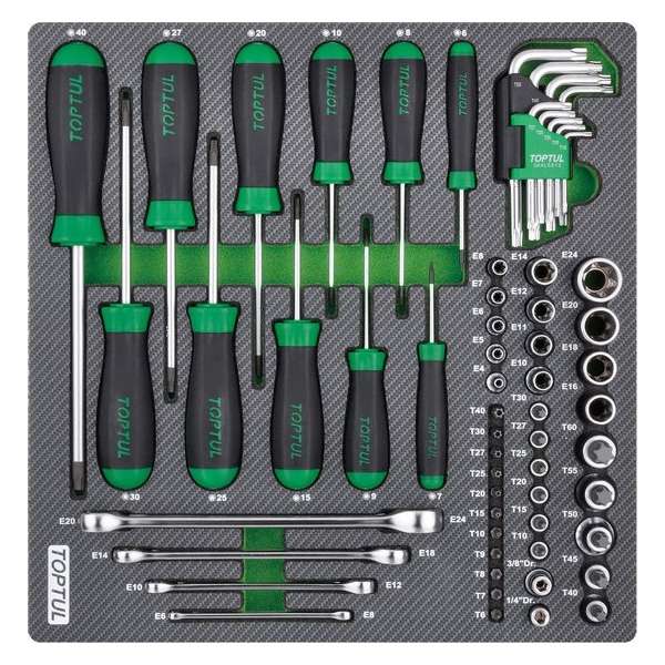 Inleg foam carbon torx assortiment Inleg foam carbon torx assortiment