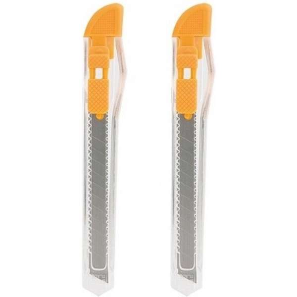 20x stuks breekmesje 13,5 cm geel - Uitschuifmesjes 20x stuks breekmesje 13,5 cm geel - Uitschuifmesjes